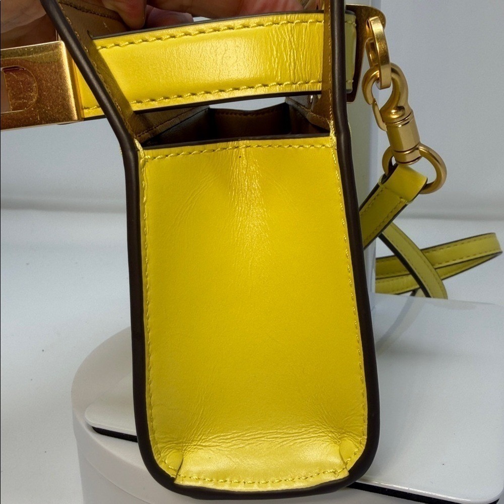 Tory Burch Lee Radziwill Petite Bag in Lemon Drop - Picture 12 of 14